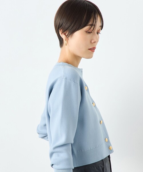 スムース編みショート丈カーディガン　ノーリーズソフィ NOLLEY'S Sophi（ノーリーズソフィ）の「スムース編みショート丈