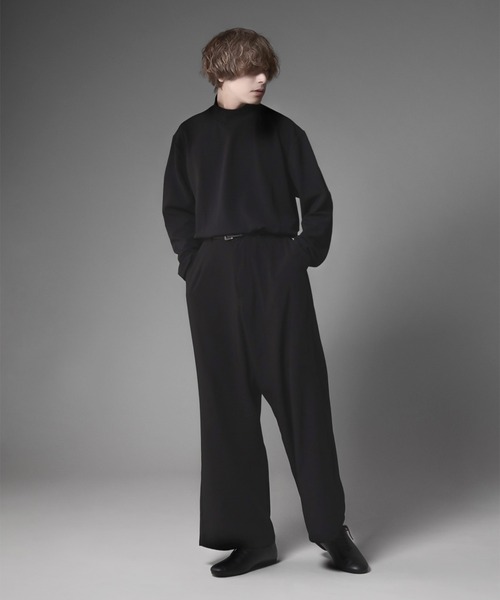 favclo.（ファブクロ）の「REFINED HIGH NECK TOPS／リファインドハイネックトップス（Tシャツ/カットソー・メンズ・ブラック・SMALL/MEDIUM）」の6枚目の写真