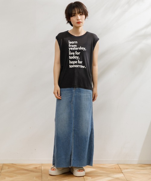 AMERICAN RAG CIE（アメリカンラグシー）の「【ARC】シアーロゴタンクトップ（タンクトップ・レディース・ベージュ/ホワイト/ブラック・FREE）」の12枚目の写真