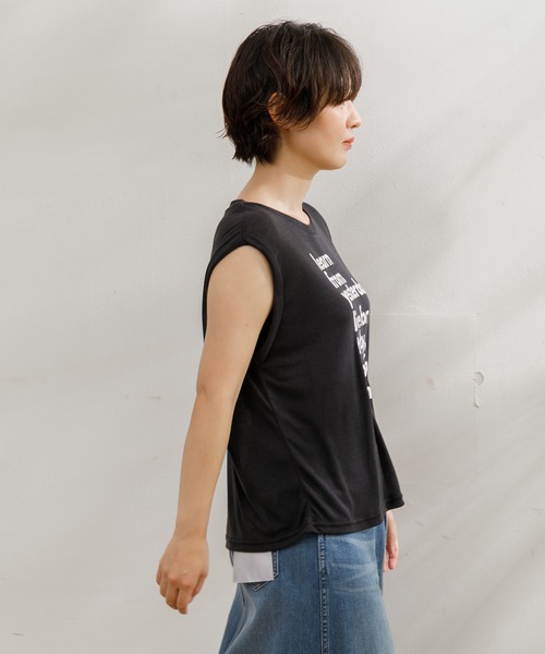 AMERICAN RAG CIE（アメリカンラグシー）の「【ARC】シアーロゴタンクトップ（タンクトップ・レディース・ベージュ/ホワイト/ブラック・FREE）」の17枚目の写真