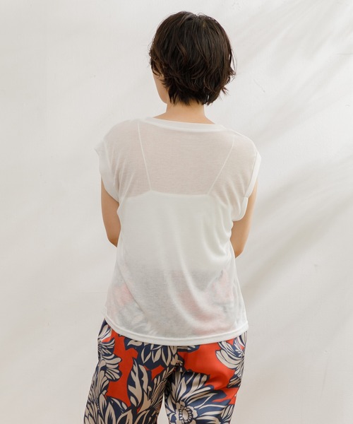 AMERICAN RAG CIE（アメリカンラグシー）の「【ARC】シアーロゴタンクトップ（タンクトップ・レディース・ベージュ/ホワイト/ブラック・FREE）」の10枚目の写真