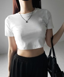 me+em select（ミームセレクト）の「【 ３color 】BASIC ショートチビＴシャツ　／ BASIC SHORT CHIBI T-SHIRTS（Tシャツ/カットソー）」