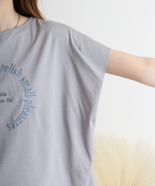 セール】BRODIAEA サークル刺繍ロゴ 極サラTシャツ（Tシャツ