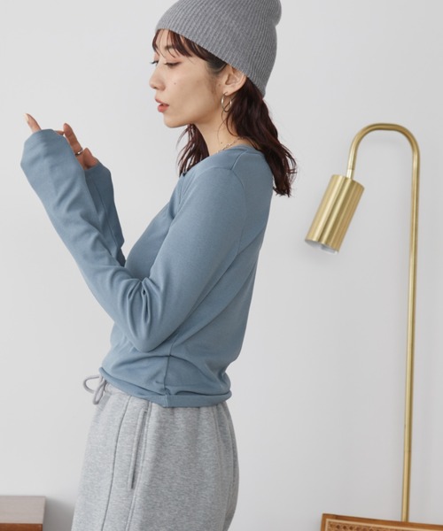 Auntie Rosa Holiday（アンティローザホリデー）の「ホルターレイヤードデザインプルオーバー（Tシャツ/カットソー・レディース・オフホワイト/ブルー/ブラック・FREE）」の6枚目の写真
