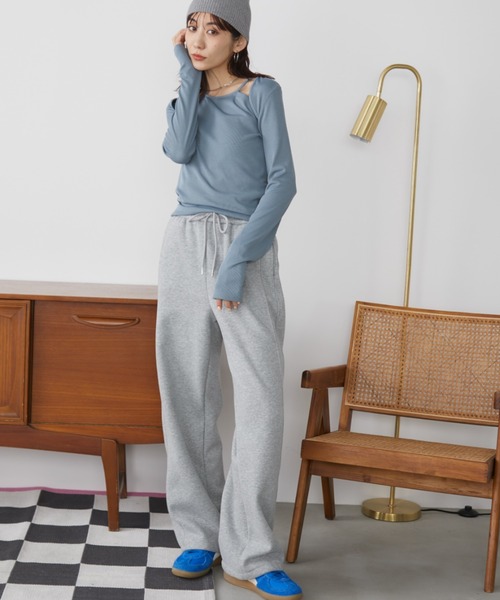 Auntie Rosa Holiday（アンティローザホリデー）の「ホルターレイヤードデザインプルオーバー（Tシャツ/カットソー・レディース・オフホワイト/ブルー/ブラック・FREE）」の9枚目の写真