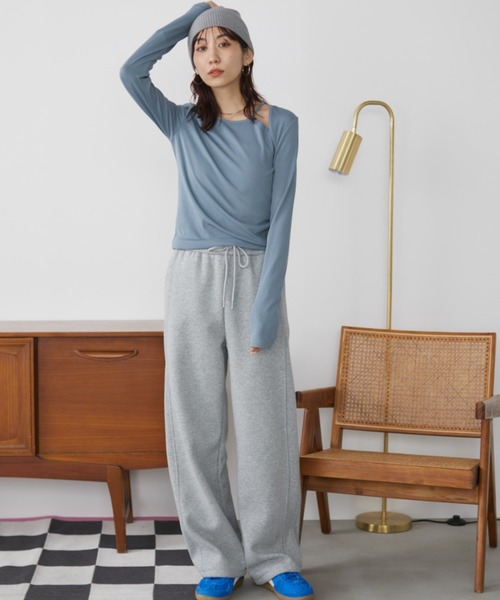 Auntie Rosa Holiday（アンティローザホリデー）の「ホルターレイヤードデザインプルオーバー（Tシャツ/カットソー・レディース・オフホワイト/ブルー/ブラック・FREE）」の8枚目の写真