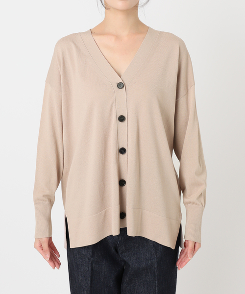 ebure アイボリー Vネック カーディガン 予約]フェザーリボンVネックカーディガン/アイボリー – Lumier