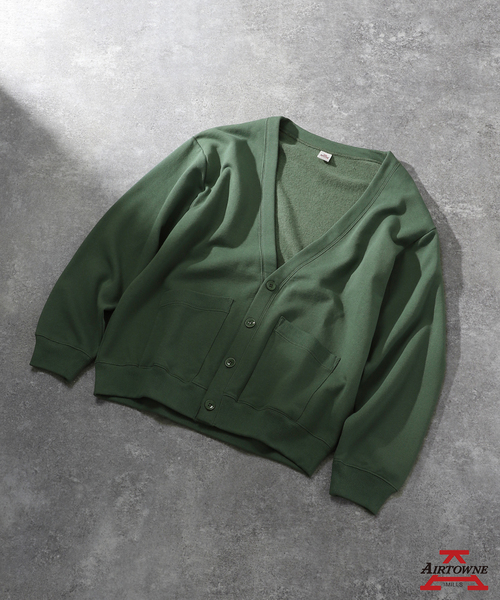 B.C STOCK(ベーセーストック)の「AIRTOWNE MILLS SWEAT Vネックカーディガン(カーディガン/ボレロ・メンズ・チョコ/ネイビー/ライトグレー/モスグリーン・MEDIUM/LARGE)」の3枚目の写真