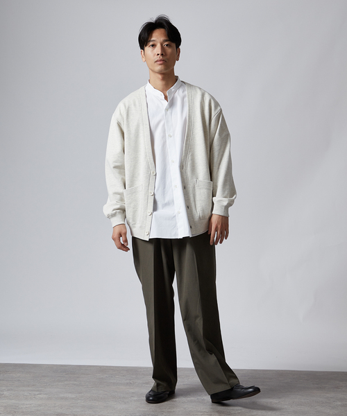 B.C STOCK(ベーセーストック)の「AIRTOWNE MILLS SWEAT Vネックカーディガン(カーディガン/ボレロ・メンズ・チョコ/ネイビー/ライトグレー/モスグリーン・MEDIUM/LARGE)」の19枚目の写真
