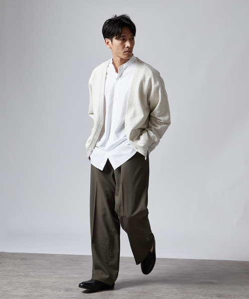 B.C STOCK(ベーセーストック)の「AIRTOWNE MILLS SWEAT Vネックカーディガン(カーディガン/ボレロ・メンズ・チョコ/ネイビー/ライトグレー/モスグリーン・MEDIUM/LARGE)」の21枚目の写真