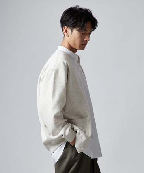 B.C STOCK(ベーセーストック)の「AIRTOWNE MILLS SWEAT Vネックカーディガン(カーディガン/ボレロ・メンズ・チョコ/ネイビー/ライトグレー/モスグリーン・MEDIUM/LARGE)」の6枚目の写真
