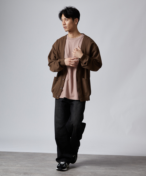 B.C STOCK(ベーセーストック)の「AIRTOWNE MILLS SWEAT Vネックカーディガン(カーディガン/ボレロ・メンズ・チョコ/ネイビー/ライトグレー/モスグリーン・MEDIUM/LARGE)」の8枚目の写真