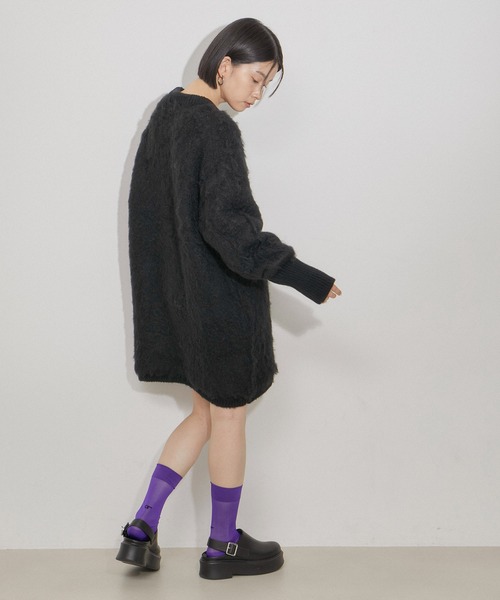 ADAM ET ROPE'（アダムエロペ）の「シアーARロゴソックス（ソックス/靴下・レディース・ベージュ/パープル/ホワイト/ダークブラウン・FREE）」の17枚目の写真