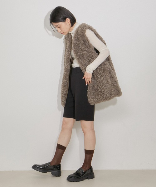 ADAM ET ROPE'（アダムエロペ）の「シアーARロゴソックス（ソックス/靴下・レディース・ベージュ/パープル/ホワイト/ダークブラウン・FREE）」の18枚目の写真