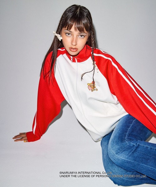 FOREVER 21（フォーエバー トゥエンティーワン）の「【ANGEL BLUE】トラックジャケット（ブルゾン・レディース・ブラック/ブラウン系その他/レッド・FREE）」の5枚目の写真