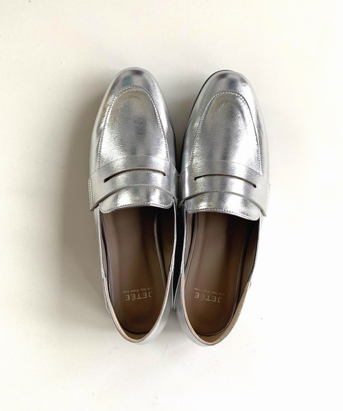 Q（キュー）の「フラットローファー（ローファー・レディース・ブラック/シルバー・24.5/23.5）」の17枚目の写真