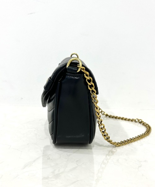 Newlyme（ニューリーミー）の「ミニポーチ付きキルティングチェーンクロスバッグ（ショルダーバッグ・レディース・ブラック/ホワイト・FREE）」の9枚目の写真