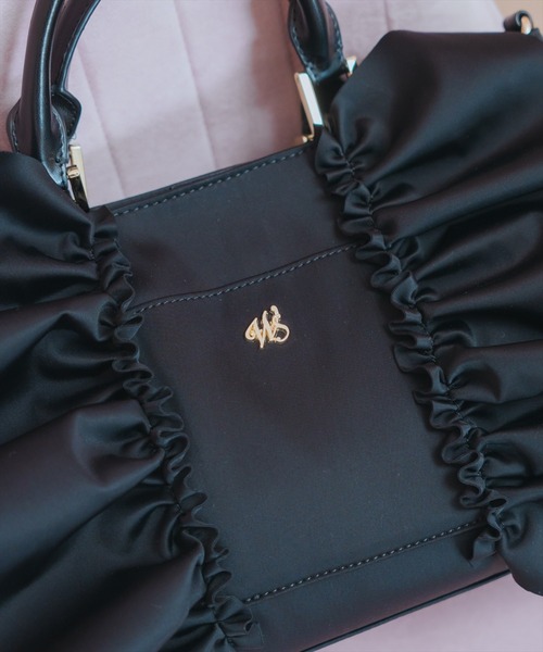 WILLSELECTION(ウィルセレクション)の「ネオプレンフリルバッグ(ショルダーバッグ・レディース・ブラック/ピンク/ボルドー・FREE)」の10枚目の写真