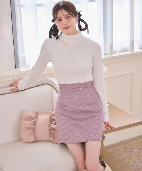 WILLSELECTION(ウィルセレクション)の「ネオプレンフリルバッグ(ショルダーバッグ・レディース・ブラック/ピンク/ボルドー・FREE)」の6枚目の写真