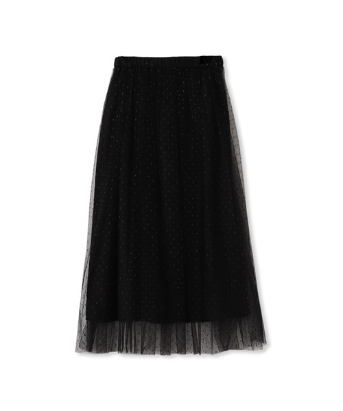 セール】ラメ刺繍チュールスカート（スカート）｜Droite lautreamont