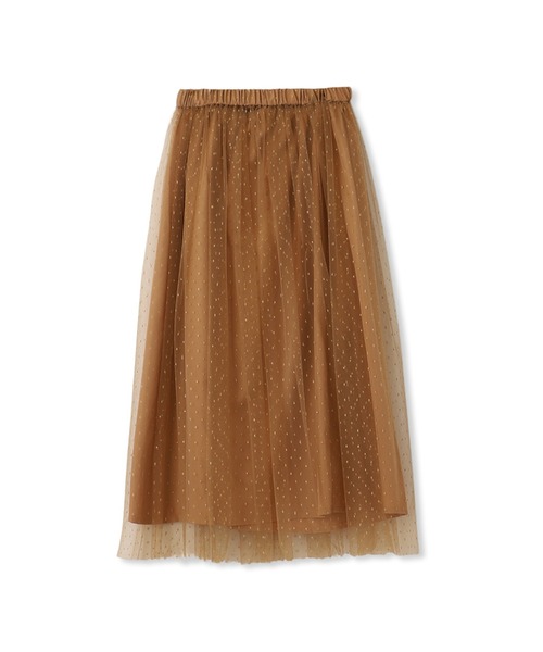 Droite lautreamont（ドロワットロートレアモン）の「ラメ刺繍チュールスカート（スカート・レディース・ブラック/キャメル・M）」の12枚目の写真