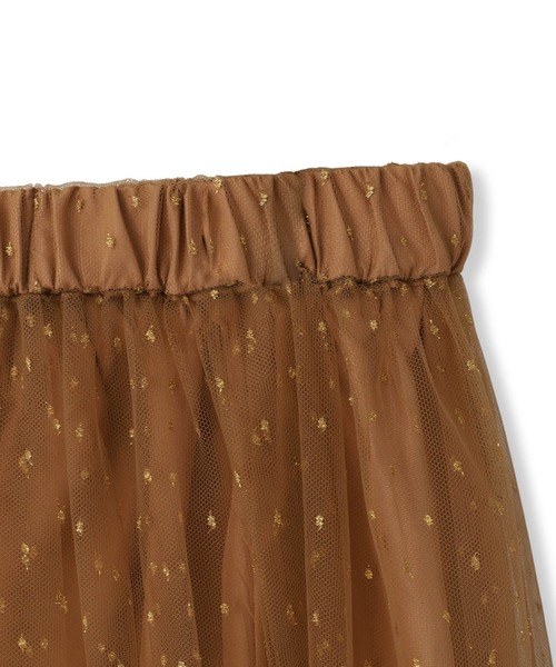 Droite lautreamont（ドロワットロートレアモン）の「ラメ刺繍チュールスカート（スカート・レディース・ブラック/キャメル・M）」の15枚目の写真