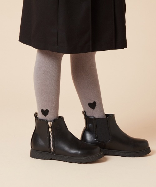 a.v.v（アーヴェヴェ）の「[19-24cm]【滑りにくいタンクソール】ジップアップサイドゴアブーツ（ブーツ・キッズ・ブラック・19/21/20/23/22/24）」の3枚目の写真