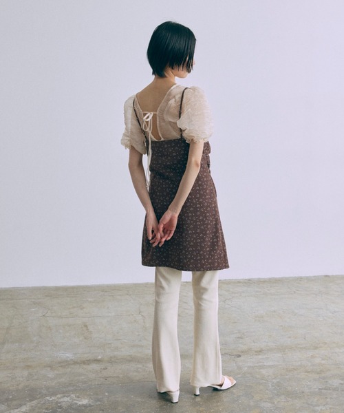 EN NEUME(エンノイム)の「Sheer Crinkled Top(シャツ/ブラウス・レディース・アイボリー/ブラック/イエロー×グリーン/ベージュ・FREE)」の21枚目の写真