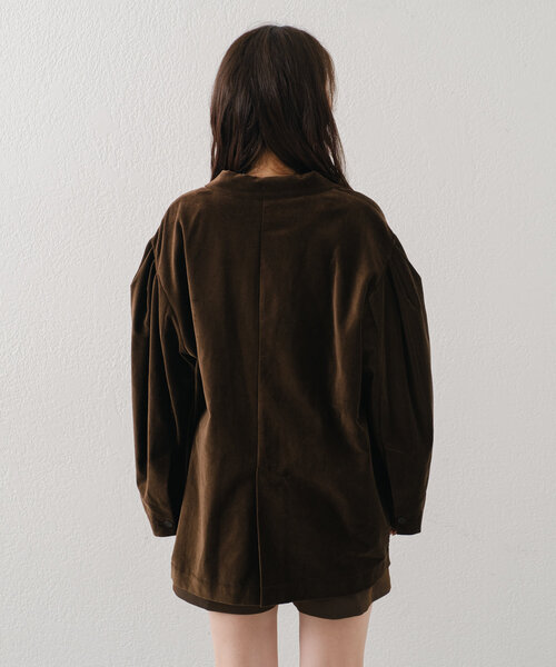 Kastane（カスタネ）の「ベルベットジャケット（テーラードジャケット・レディース・ブラウン/ベージュ・FREE）」の20枚目の写真