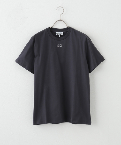 【セール】【GANNI / ガニー】 Basic Jersey Rhinestone Relaxed T-（Tシャツ/カットソー）｜U by SPICK&SPAN（ユーバイスピックアンドスパン）