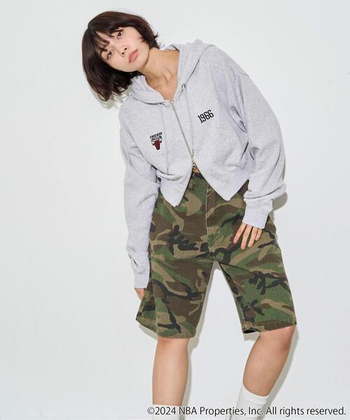 NBA（エヌビーエー）の「∴WEGO/別注NBAショートWZIPパーカー（パーカー・レディース・ブルー/杢グレー/ブラック/ホワイト・FREE）」の18枚目の写真