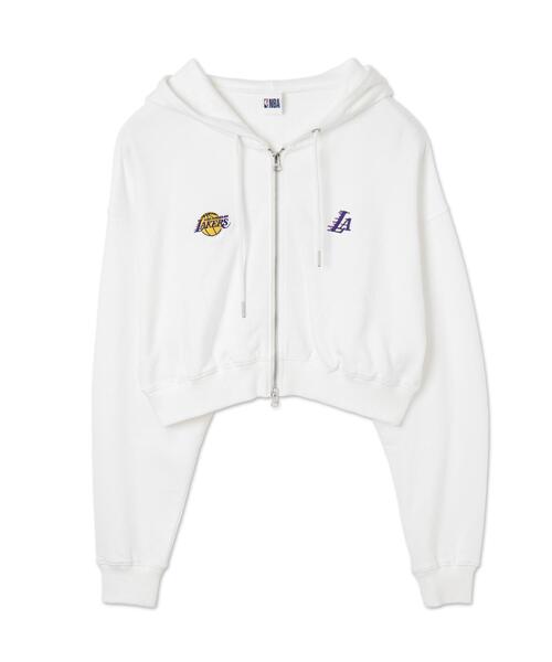 NBA（エヌビーエー）の「∴WEGO/別注NBAショートWZIPパーカー（パーカー・レディース・ブルー/杢グレー/ブラック/ホワイト・FREE）」の22枚目の写真