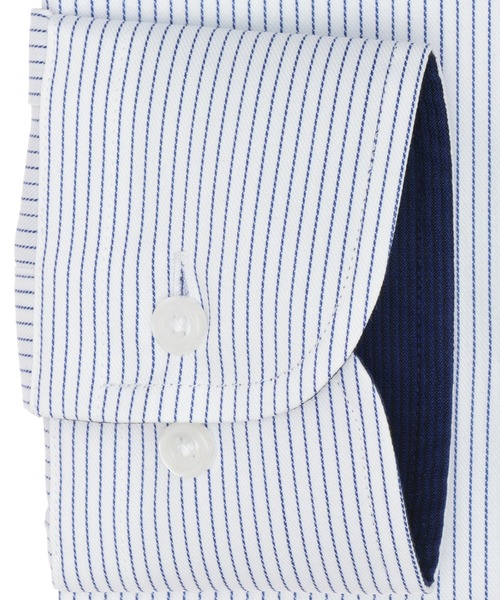 TOKYO SHIRTS（トウキョウシャツ）の「透け防止 形態安定ノーアイロン レギュラー 長袖ビジネスワイシャツ（ビジネスシャツ・メンズ・ブルー・首回り39cm-裄丈80cm/首回り39cm-裄丈84cm/首回り41cm-裄丈82cm/首回り41cm-裄丈86cm/首回り42cm-裄丈82cm/首回り42cm-裄丈86cm/首回り43cm-裄丈82cm/首回り43cm-裄丈86cm/首回り37cm-裄丈80cm/首回り37cm-裄丈84cm）」の3枚目の写真