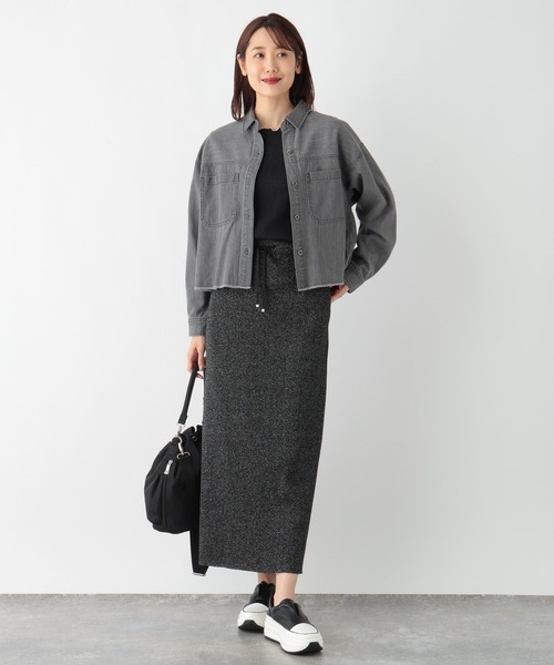 GLOBAL WORK（グローバルワーク）の「GOODデニムクロップドシャツ