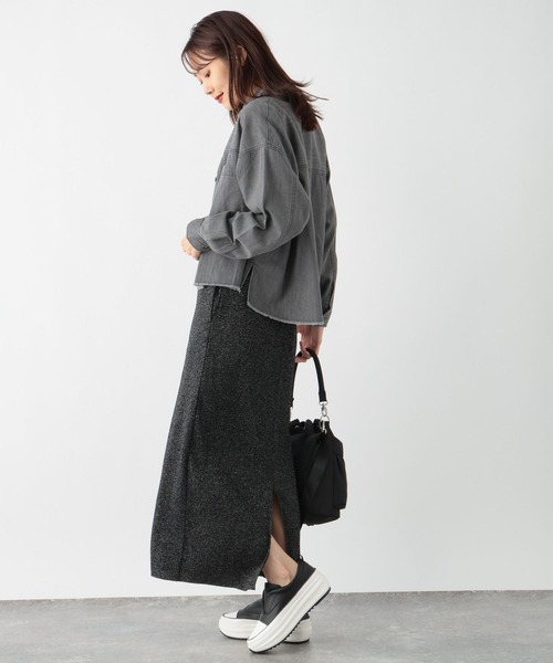 GLOBAL WORK(グローバルワーク)の「GOODデニムクロップドシャツ/115551(シャツ/ブラウス・レディース・ブルー/ライトブルー/グレー・FREE)」の5枚目の写真