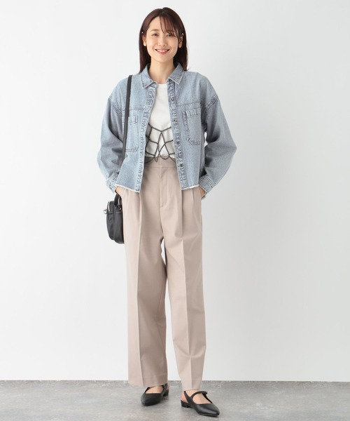 GLOBAL WORK(グローバルワーク)の「GOODデニムクロップドシャツ/115551(シャツ/ブラウス・レディース・ブルー/ライトブルー/グレー・FREE)」の14枚目の写真