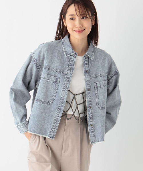 GLOBAL WORK（グローバルワーク）の「GOODデニムクロップドシャツ