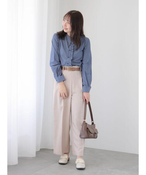 Te chichi TERRASSE（テチチテラス）の「多角形バックルベルト（ベルト・レディース・ブラック/ベージュ・F）」の4枚目の写真