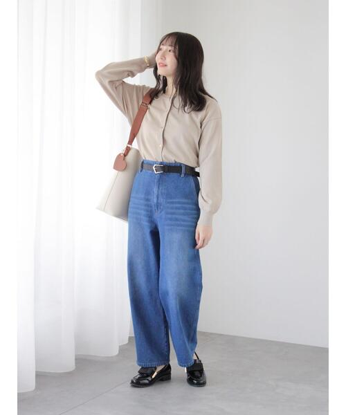 Te chichi TERRASSE（テチチテラス）の「多角形バックルベルト（ベルト・レディース・ブラック/ベージュ・F）」の7枚目の写真