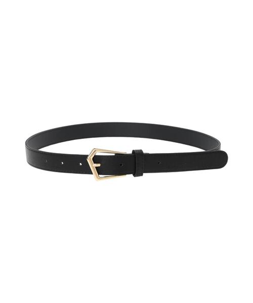 Te chichi TERRASSE（テチチテラス）の「多角形バックルベルト（ベルト・レディース・ブラック/ベージュ・F）」の9枚目の写真
