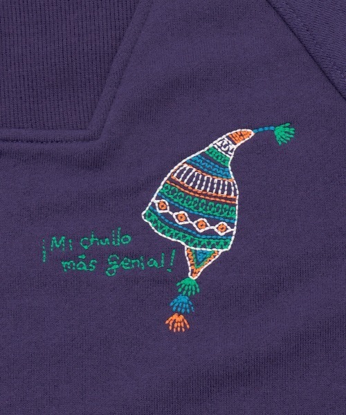 チチカカ（チチカカ）の「スケッチ刺繍ハーフジッププルオーバー（スウェット・レディース・アイボリー/パープル/レッド・FREE）」の17枚目の写真