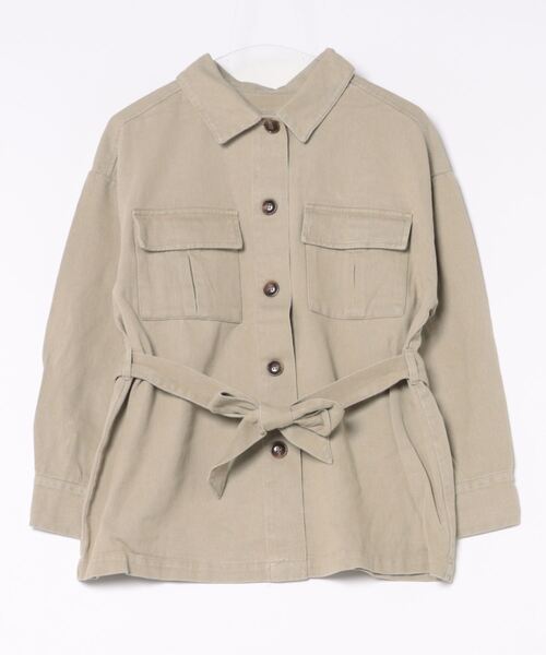 TRIANGLE PALETTE（トライアングルパレット）の「ミリタリーツイルジャケット（その他アウター・レディース・ベージュ/カーキ・FREE）」の3枚目の写真