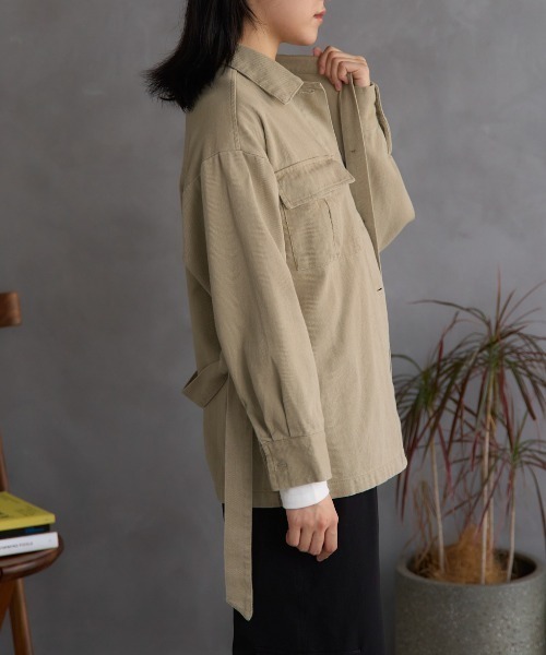 TRIANGLE PALETTE（トライアングルパレット）の「ミリタリーツイルジャケット（その他アウター・レディース・ベージュ/カーキ・FREE）」の8枚目の写真