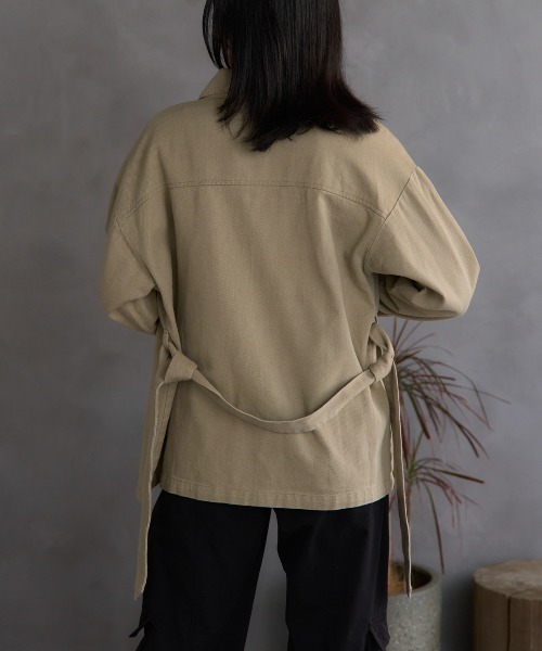 TRIANGLE PALETTE（トライアングルパレット）の「ミリタリーツイルジャケット（その他アウター・レディース・ベージュ/カーキ・FREE）」の9枚目の写真