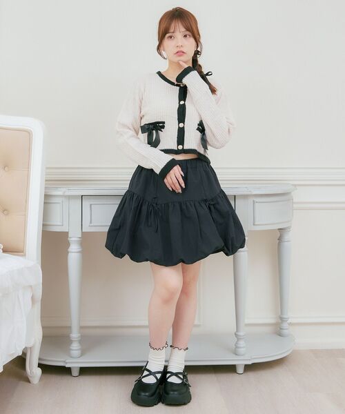 ems excite（エムズエキサイト）の「ヴィンテージカーデ（カーディガン/ボレロ・レディース・ブラック/ナチュラル/ブラウン系その他2・FREE）」の4枚目の写真