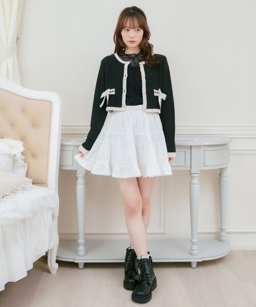 ems excite（エムズエキサイト）の「ヴィンテージカーデ（カーディガン/ボレロ・レディース・ブラック/ナチュラル/ブラウン系その他2・FREE）」の12枚目の写真