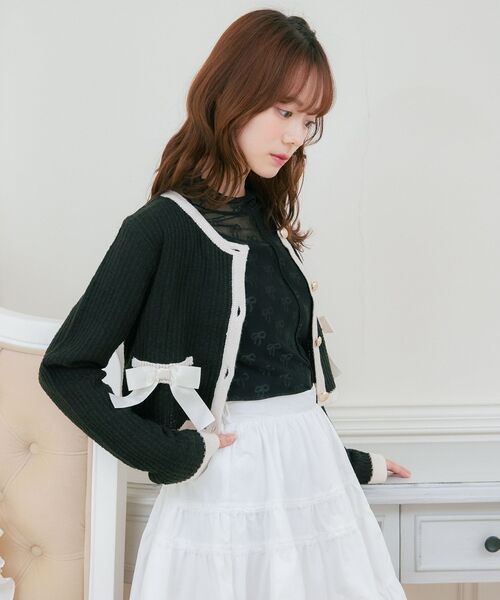 ems excite（エムズエキサイト）の「ヴィンテージカーデ（カーディガン/ボレロ・レディース・ブラック/ナチュラル/ブラウン系その他2・FREE）」の17枚目の写真