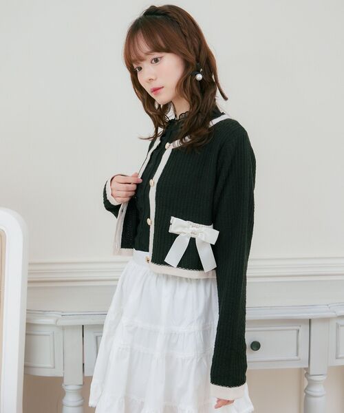 ems excite（エムズエキサイト）の「ヴィンテージカーデ（カーディガン/ボレロ・レディース・ブラック/ナチュラル/ブラウン系その他2・FREE）」の18枚目の写真