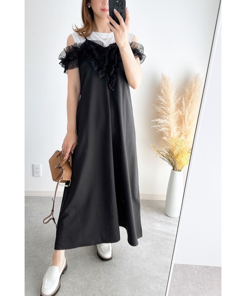 チュールフリル2wayキャミワンピース（ワンピース）｜&. NOSTALGIA