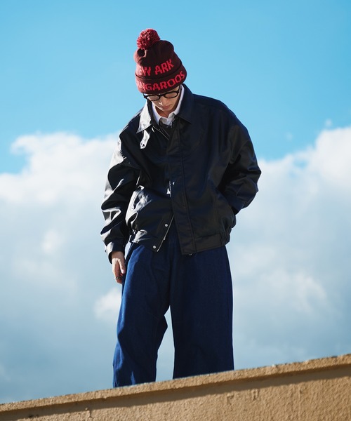 Adoon plain（アドーンプレーン）の「VINTAGE LIKE ARTIFICIAL GRAIN JACKET / ヴィンテージライク合皮ジャケット（ブルゾン・メンズ・ブラック系/ブラック・LARGE/MEDIUM）」の19枚目の写真